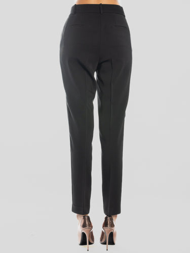 Pantaloni a Sigarette in Tessuto Cady Nero