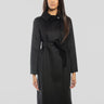 MAX MARA-Cappotto Doppiopetto in Drap di Lana BCollag Nero-TRYME Shop