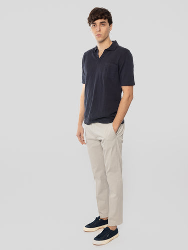 Slim fit broek van katoenen gabardine grijs