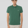 RALPH LAUREN-Polo Maniche Corte in Cotone Verde Antico-TRYME Shop