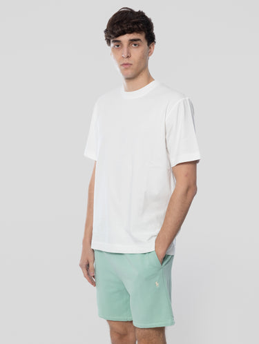 Blaue Shorts aus Baumwoll-Loopback