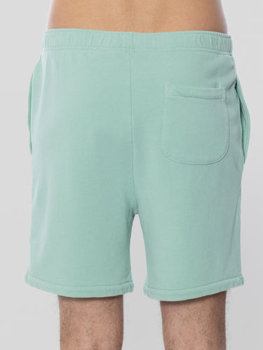 Blaue Shorts aus Baumwoll-Loopback