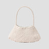 DRAGON DIFFUSION-Borsa Baguette in Pelle Intrecciata Rosanna Mini Sabbia-TRYME Shop