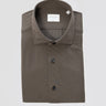 XACUS-Camicia Active Shirt in Twill Marrone-TRYME Shop