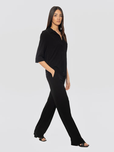 Hose aus Stretch-Jersey Schwarz