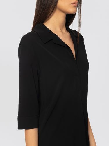 Stretch Jersey Blouse Black