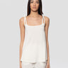 MAX MARA MM-Top con Spalline Torchon Faida Bianco-TRYME Shop