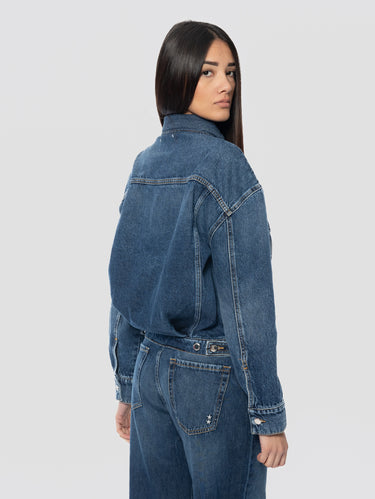 Blauwe Denim Trucker Jas