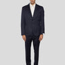 PAOLONI-Abito in Fresco Lana Destrutturato Blu-TRYME Shop