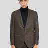 LATORRE-Giacca Sfoderata Spinata Herringbone Marrone-TRYME Shop