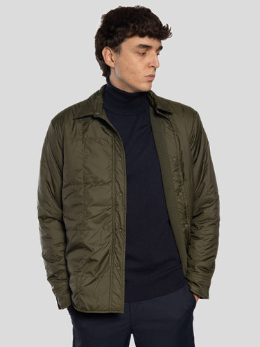 Reversible Overshirt in Fleece and Nylon Ulrik Green