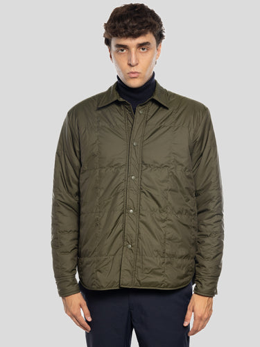 Reversible Overshirt in Fleece and Nylon Ulrik Green