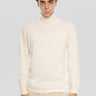 ALPHA STUDIO-Maglia Collo Alto in Lana Geelong Latte-TRYME Shop