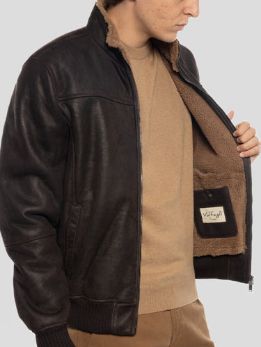 Bomber en mouton Estensi marron