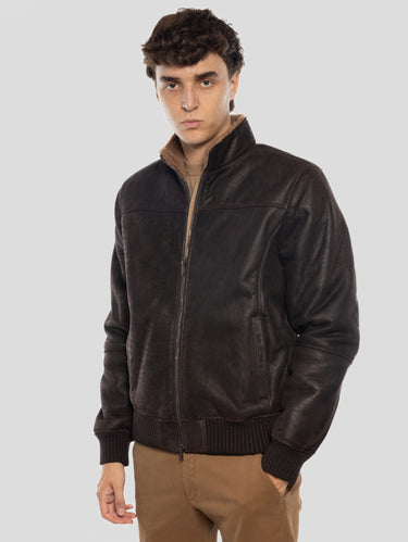 Bomber en mouton Estensi marron