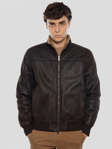 Bomber en mouton Estensi marron