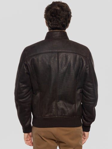 Bomber en mouton Estensi marron