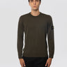 STONE ISLAND-Maglione in Lana Finezza 14 Verde Militare-TRYME Shop