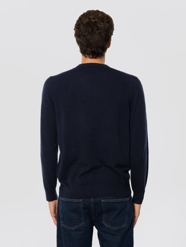 Pull col rond avec broderie Starducks bleu