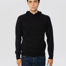 MC2 SAINT BARTH-Maglione con Cappuccio a Coste Inglesi Nero-TRYME Shop