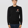 MC2 SAINT BARTH-Maglione con Ricamo Caffè Corretti Negroni Sbagliati Nero-TRYME Shop