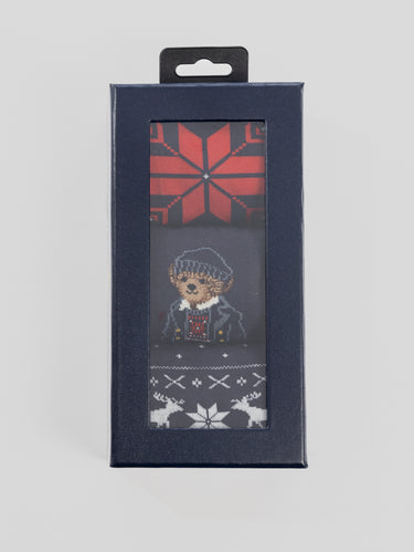 Cofanetto Regalo con Set di Calze Natalizie Blu