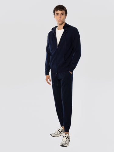Pantalon jogger Trafalgar en laine bleu