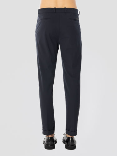 Pantalon chino en tissu doux bleu foncé