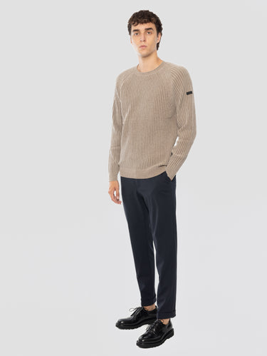 Pantalon chino en tissu doux bleu foncé
