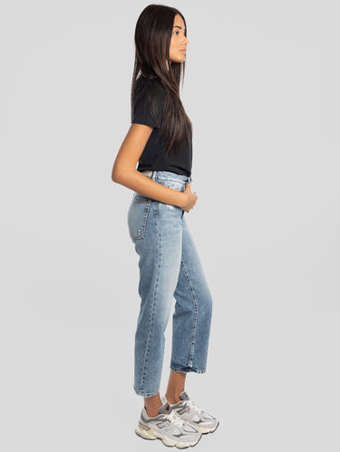 Jill High Waist Cropped Leg Jeans Blue