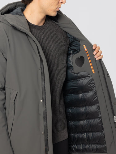 Giaccone Eskimo in Surflex con Cappuccio Foresta