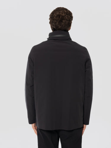 Field Jacket with Hidden Hood Black