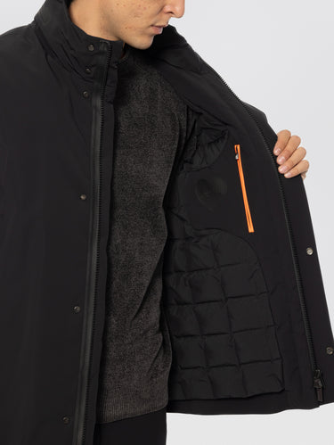 Field Jacket with Hidden Hood Black