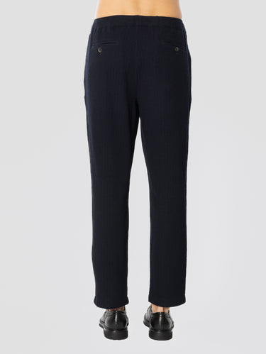 Jogger Capola en jersey côtelé bleu