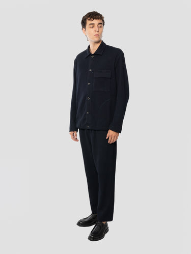 Jogger Capola en jersey côtelé bleu
