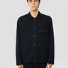 BARENA VENEZIA-Overshirt in Jersey di Lana a Coste Begolo Blu-TRYME Shop
