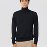 ALPHA STUDIO-Maglia Collo Alto in Lana Merinos Blu Notte-TRYME Shop