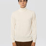 ALPHA STUDIO-Maglia Collo Alto in Lana Geelong Latte-TRYME Shop