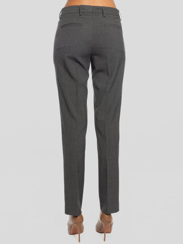 Gerade Hose aus Viskose Anthrazit