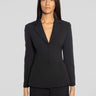 MAISON SECRÈTE-Giacca in Crepe Monopetto Nero-TRYME Shop