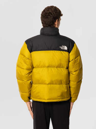Retro Nuptse Jacke aus glänzendem Ripstop-Stoff Senf