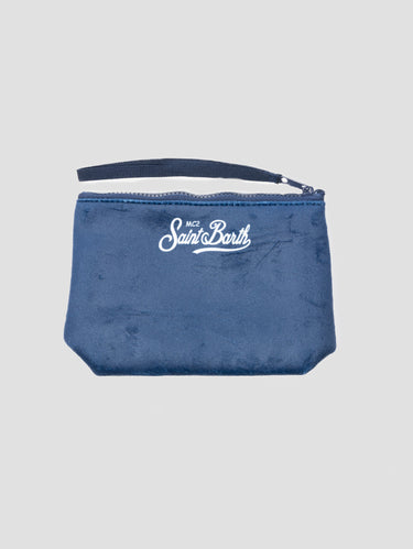 Pochette douce au toucher Vacances de Noël bleu