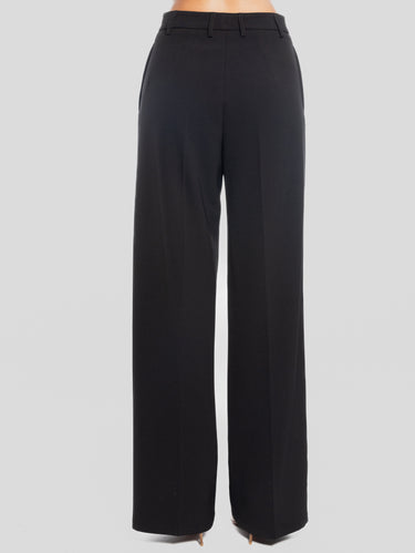 Palazzo-Hose aus Crêpe Schwarz