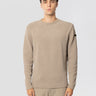 RRD-Maglione Girocollo in Filato Stretch Tabacco-TRYME Shop