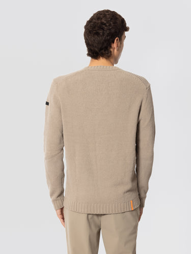 Tobacco Stretch Yarn Crewneck Sweater