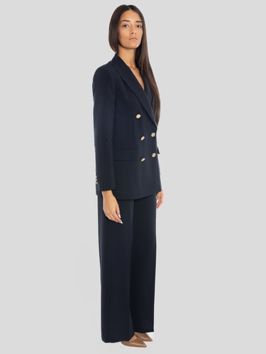 Palazzo-Hose aus Cady Blau