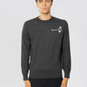 MC2 SAINT BARTH-Maglione Girocollo con Ricamo Bartman Grigio-TRYME Shop