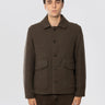 CLOSED-Overshirt in Panno di Lana Verde-TRYME Shop