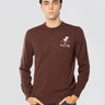 MC2 SAINT BARTH-Maglione Girocollo con Ricamo Snoopy Master Chef Marrone-TRYME Shop