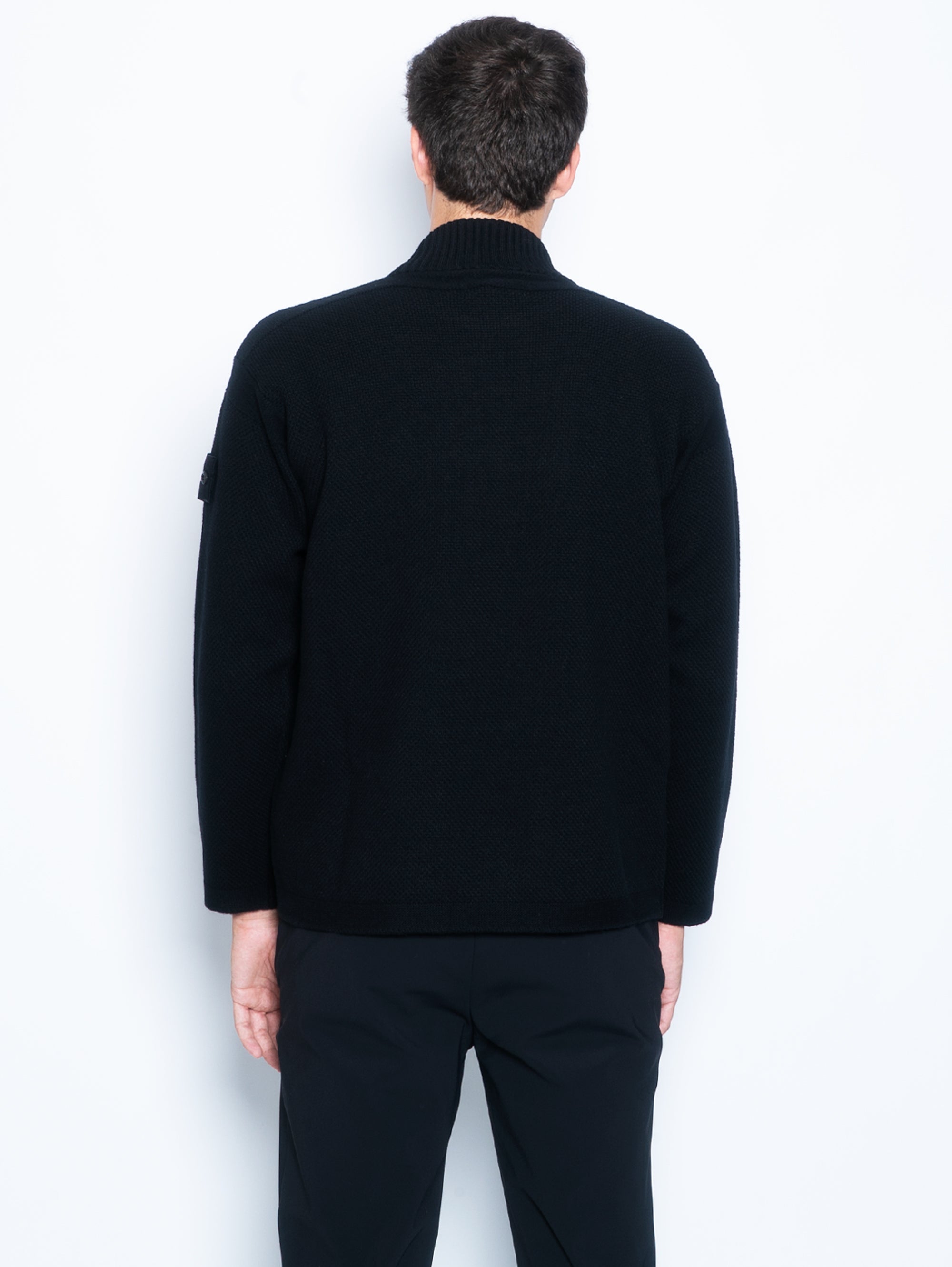 Ghost Piece Black Wool Sweater